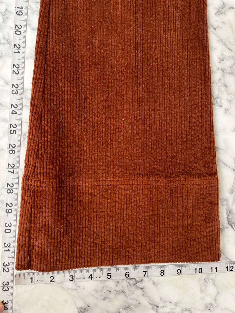 Faherty Phoebe Corduroy Flare Pants High Rise Front Patch Pocket Trousers 27 - Picture 10 of 14
